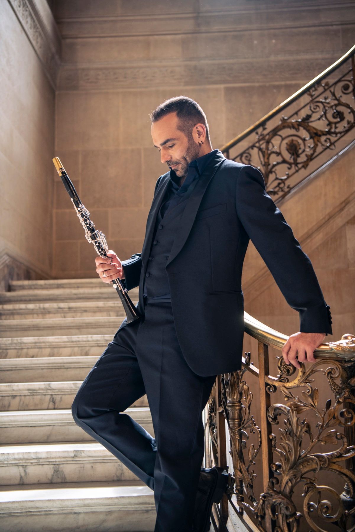 Pierre Génisson with his clarinet